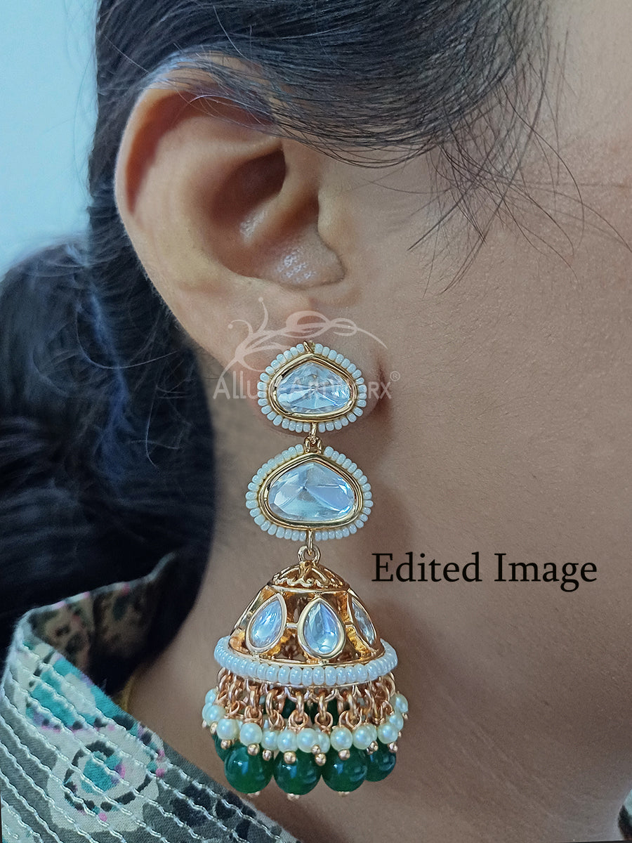 Kundan Jhumkas